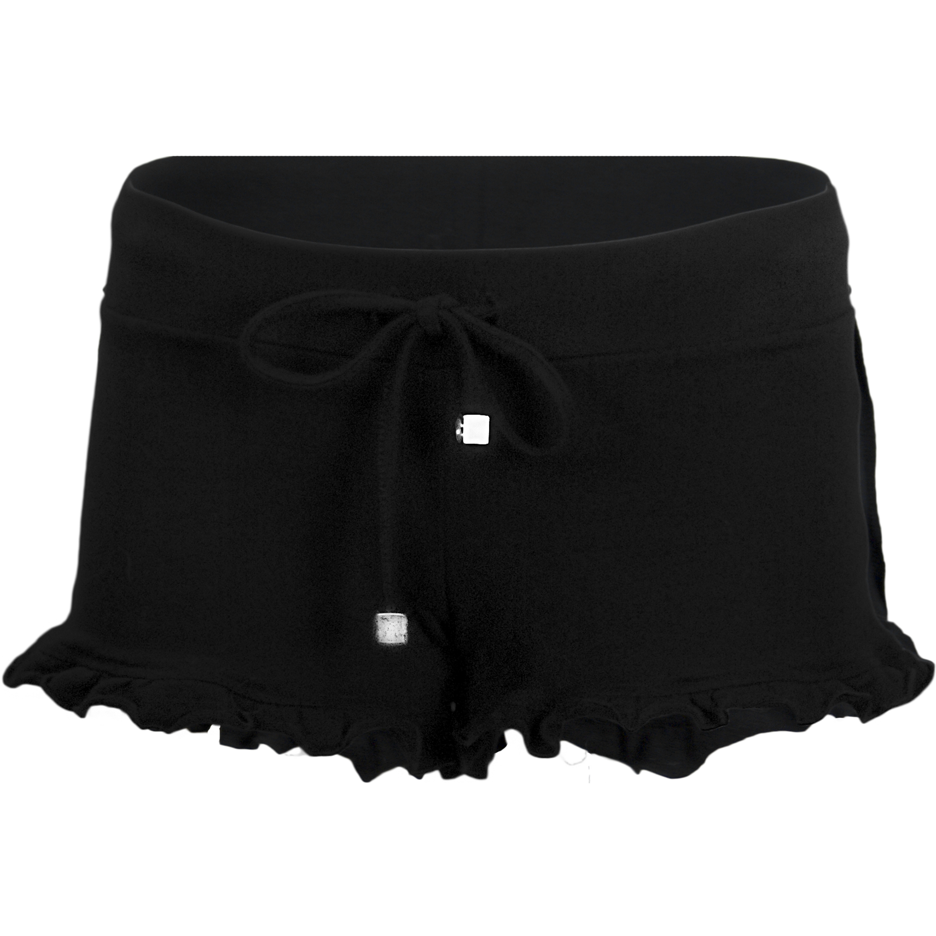 Inspired Activewear Ruffled Shorts In Black Gym Girl